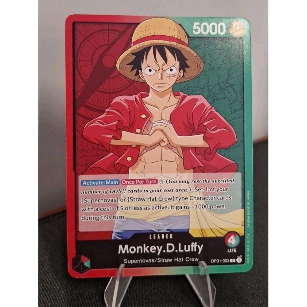 One Piece Monkey D Luffy OP01-003 PRE ERRATA Leader Romance Dawn pre-errata RARE
